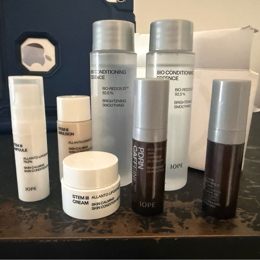 Korean Skincare IOPE Stem III samples and PDRN serum